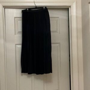 White House Black Market Black Midi A-Line Skirt